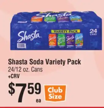 Smart & Final Shasta Soda Variety Pack offer