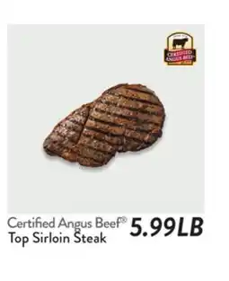 Fresh Thyme Certified Angus Beef Top Sirloin Steak offer