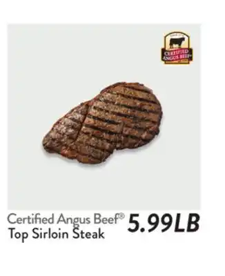 Fresh Thyme Certified Angus Beef Top Sirloin Steak offer