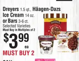 Smart & Final Dreyers 1.5 qt., Häagen-Dazs Ice Cream 14 oz. or Bars 3-6 ct offer