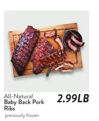 Fresh Thyme Baby Back Pork Ribs offer