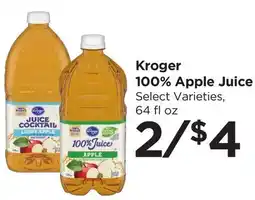 Food 4 Less Kroger 100% Apple Juice offer