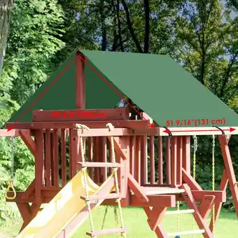 Walmart Yescom 52x90 Swing Set Replacement Tarp UV Protection Playground Roof Playset Green offer