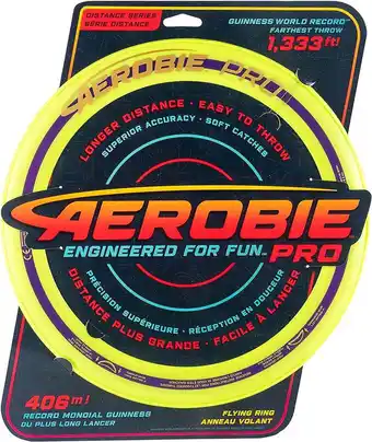 Walmart Aerobie Pro Ring Outdoor Flying Disc, 14 inches, Yellow offer