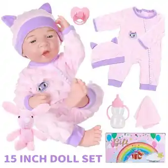 Walmart AmaMary 15 Inch Reborn Soft Doll Gift Set- Great Gift for Kids and Girls offer