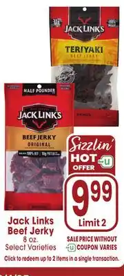 Jewel-Osco Jack Links Beef Jerky offer