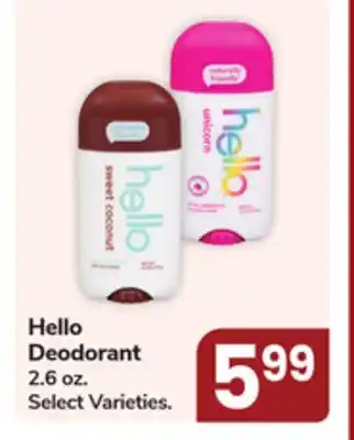 Jewel-Osco Hello Deodorant offer