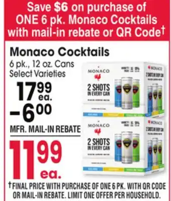 Jewel-Osco Monaco Cocktails offer