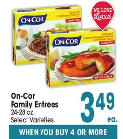 Jewel-Osco On-Cor Family Entrees offer