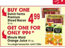 Jewel-Osco Dutch Farms Premium Sliced Bacon offer