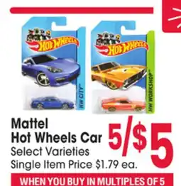 Jewel-Osco Mattel Hot Wheels Car offer