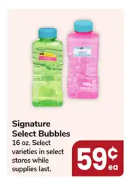 Jewel-Osco Signature Select Bubbles offer