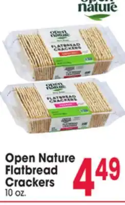 Jewel-Osco Open Nature Flatbread Crackers offer