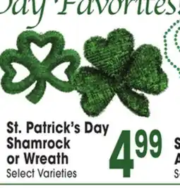 Jewel-Osco St. Patrick's Day Shamrock or Wreath offer