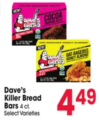 Jewel-Osco Dave's Killer Bread Bars offer