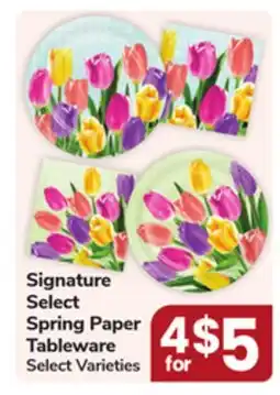 Jewel-Osco Signature Select Spring Paper Tableware offer