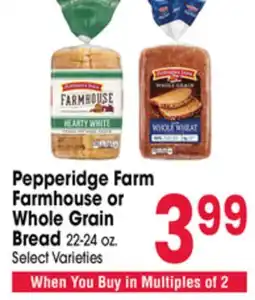 Jewel-Osco Pepperidge Farm Farmhouse or Whole Grain Bread offer