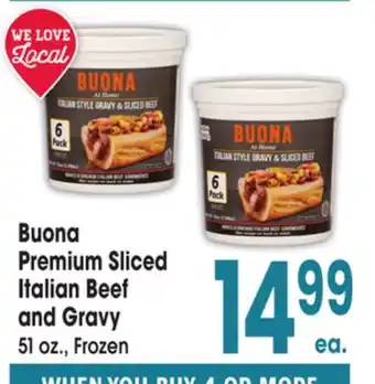 Jewel-Osco Buona Premium Sliced Italian Beef and Gravy offer