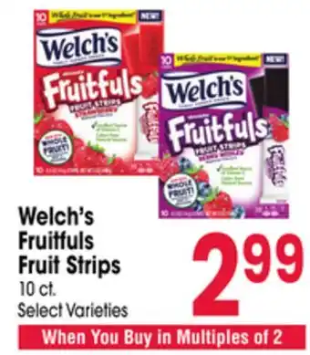 Jewel-Osco Welch's Fruitfuls Fruit Strips offer