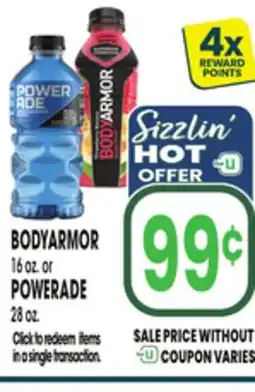 Jewel-Osco BODYARMOR 16 oz. or POWERADE 28 oz offer