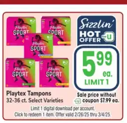 Jewel-Osco Playtex Tampons offer