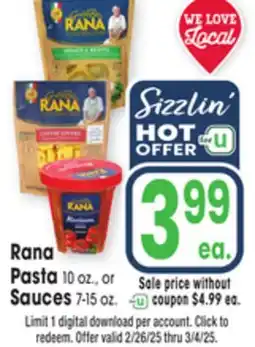 Jewel-Osco Rana Pasta 10 oz., or Sauces 7-15 oz offer