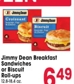 Jewel-Osco Jimmy Dean Breakfast Sandwiches or Biscuit Roll-ups offer