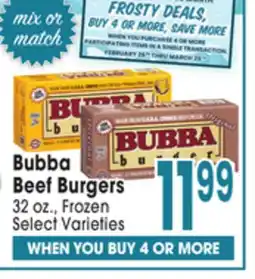 Jewel-Osco Bubba Bubba Beef Burgers offer