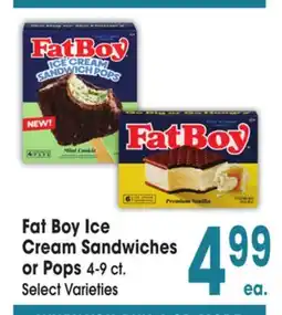 Jewel-Osco Fat Boy Ice Cream Sandwiches or Pops offer