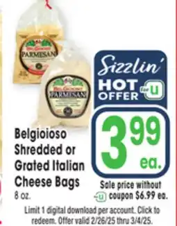 Jewel-Osco Belgioioso Shredded or Grated Italian Cheese Bags offer