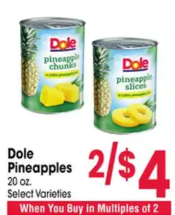 Jewel-Osco Dole Pineapples offer