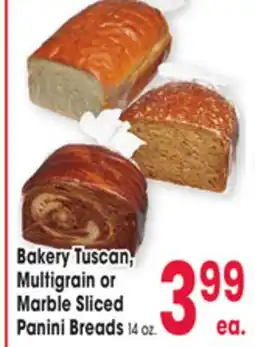 Jewel-Osco Bakery Tuscan, Multigrain or Marble Sliced Panini Breads offer