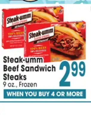 Jewel-Osco Steak-umm Beef Sandwich Steaks offer