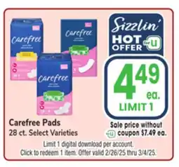 Jewel-Osco Carefree Pads offer