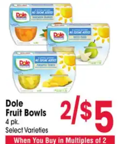 Jewel-Osco Dole Fruit Bowls offer