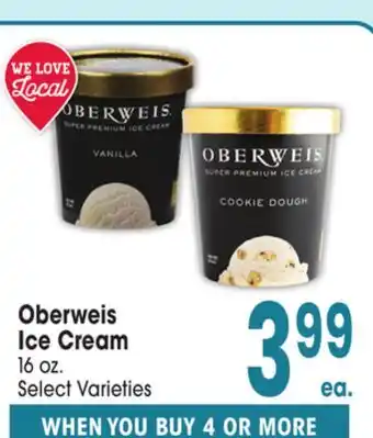 Jewel-Osco Oberweis Ice Cream offer