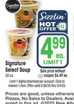 Jewel-Osco Signature Select Soup offer