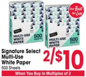 Jewel-Osco Signature Select Multi-Use White Paper offer