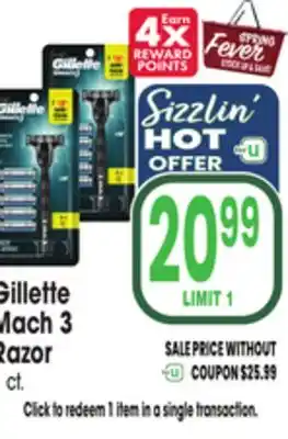 Jewel-Osco Gillette Mach 3 Razor offer