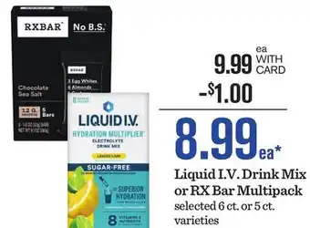 Mariano's Liquid I. V. Drink Mix or RX Bar Multipack offer