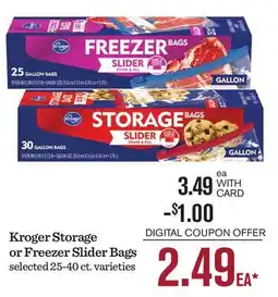 Mariano's Kroger Storage or Freezer Slider Bags offer