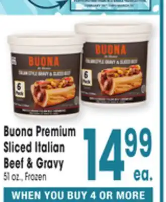 Jewel-Osco Buona Premium Sliced Italian Beef & Gravy offer