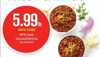 Mariano's 90% Lean Ground Sirloin offer