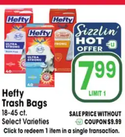 Jewel-Osco Hefty Trash Bags offer