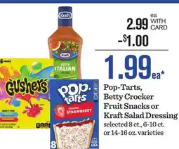 Mariano's Pop-Tarts, Betty Crocker Fruit Snacks or Kraft Salad Dressing offer