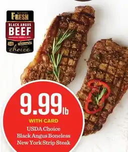 Mariano's USDA Choice Black Angus Boneless New York Strip Steak offer