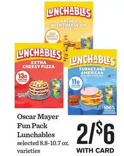 Mariano's Oscar Mayer Fun Pack Lunchables offer