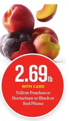 Mariano's Yellow Peaches or Nectarines or Black or Red Plums offer