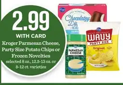 Mariano's Kroger Parmesan Cheese, Party Size Potato Chips or Frozen Novelties offer