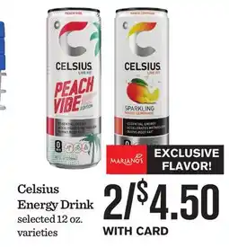 Mariano's Celsius Energy Drink offer